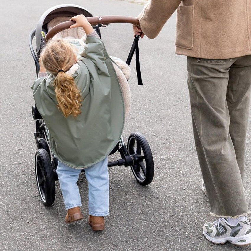 Poncho de voyage - Waterproof + teddy - Vert - 9/36 m 