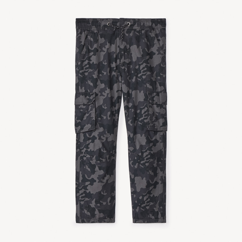 Pantalon imprimé camouflage et doublé pour garçon 