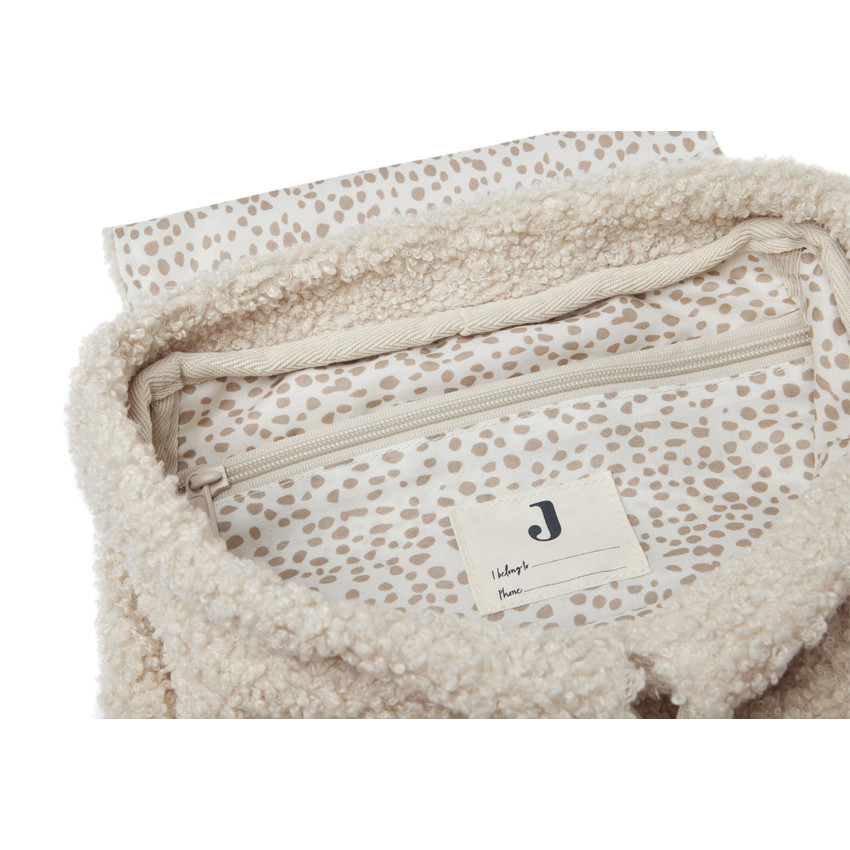 Sac à dos en tissu bouclette - Naturel - Beige (Jollein) - Image 2