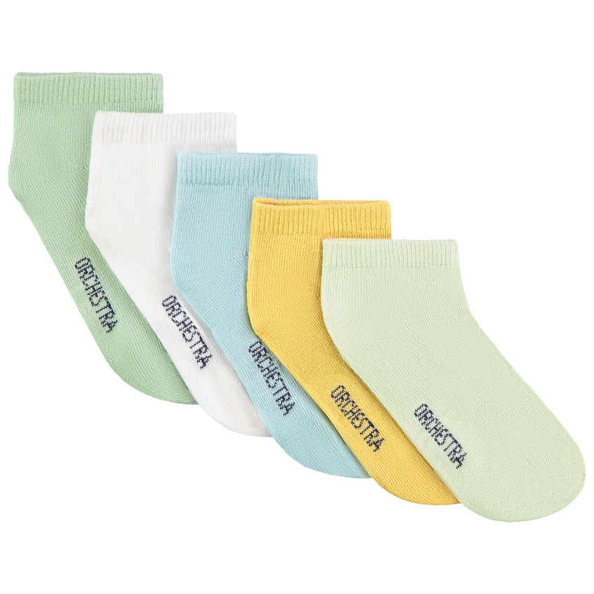 Lot de 5 paires de chaussettes courtes multicolores pour garçon - Multicolore