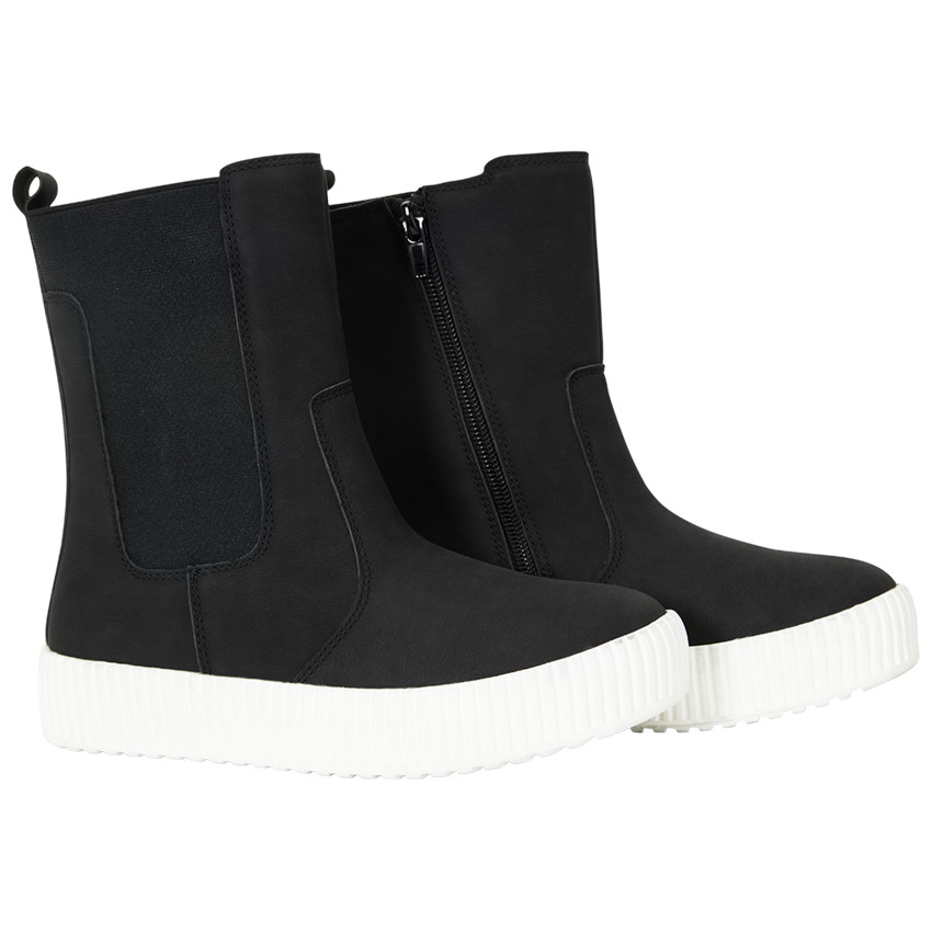 Bottines effet daim à semelle contrastée pour fille 