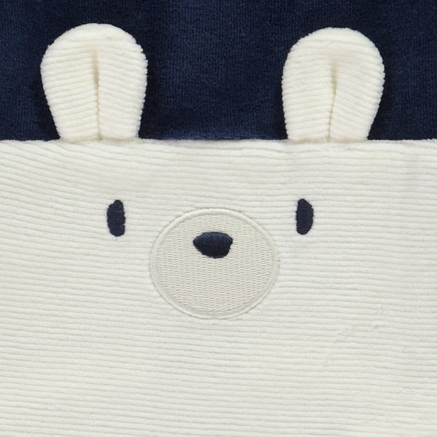 Dors-bien ourson en velours fantaisie pour bébé 