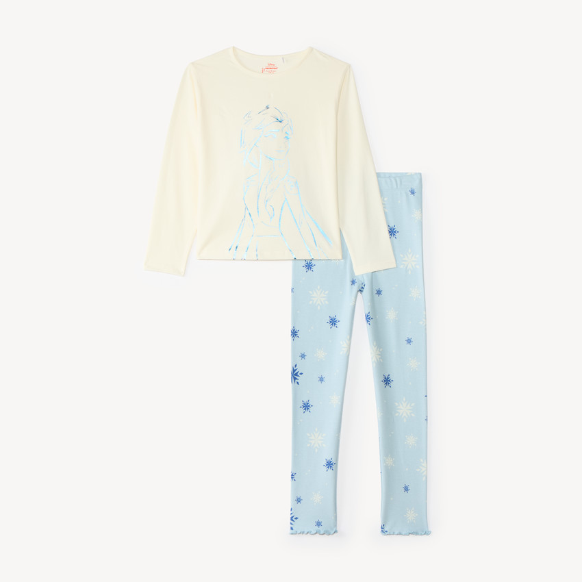 Pyjama 2 pièces manches longues fille print Reine des Neiges Disney