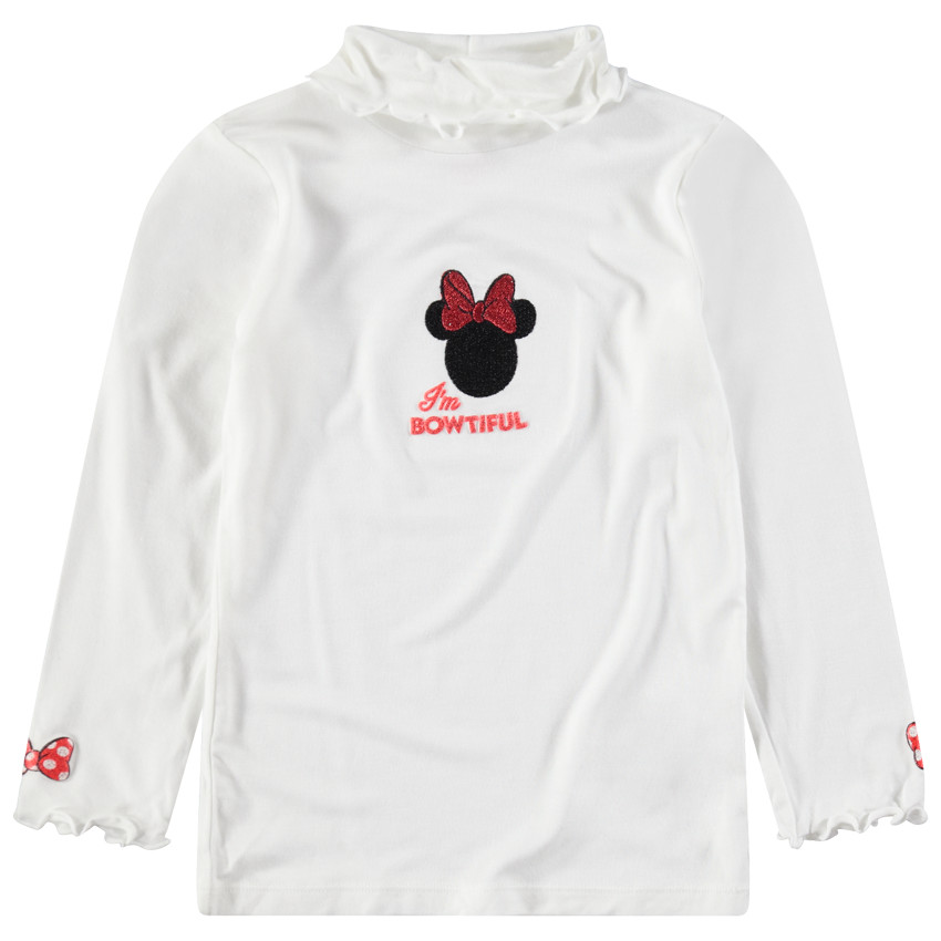 Sous-pull à col roulé avec Minnie Disney brodée sur le devant 