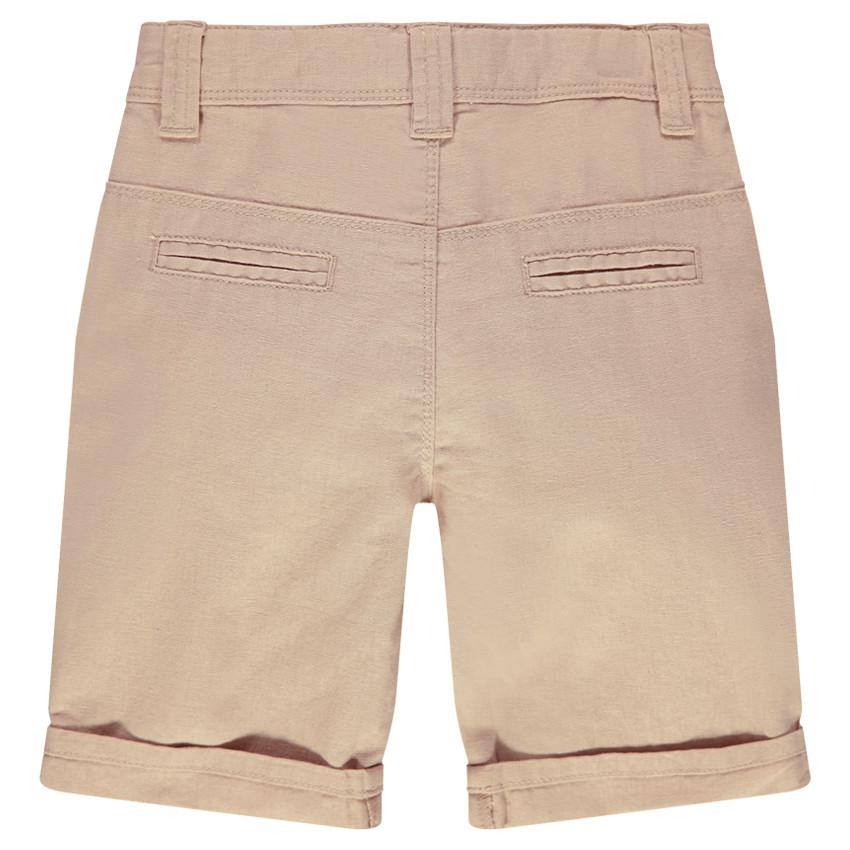 Bermuda uni en coton et lin 