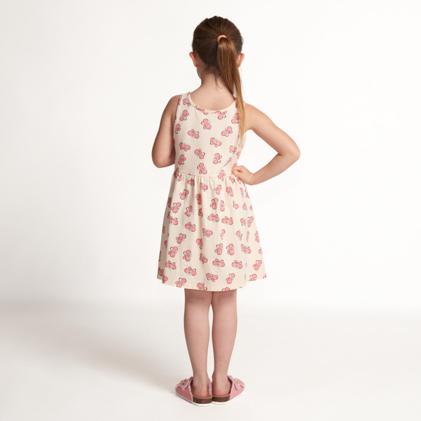 Robe sans manches imprimé fantaisie pour fille 
