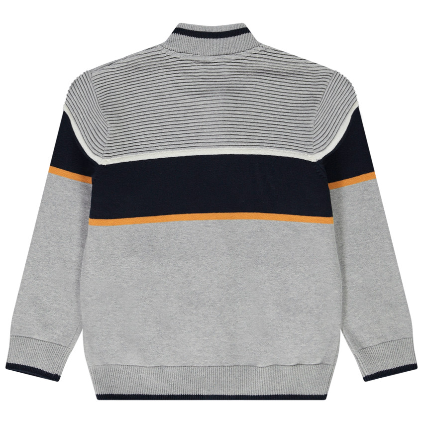 Gilet avec bande contrastée pour garçon 