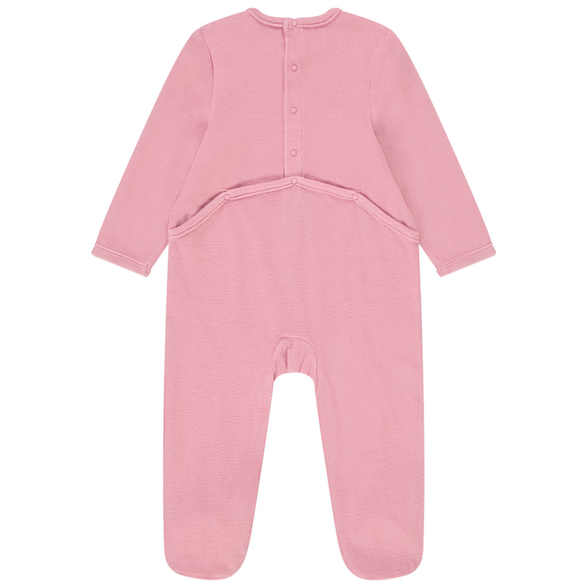 Dors-bien en velours print fantaisie pour bébé fille 