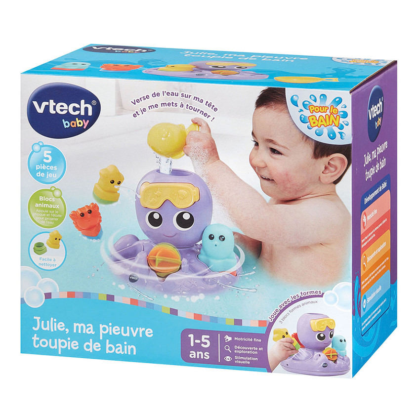 Julie ma pieuvre toupie de bain  