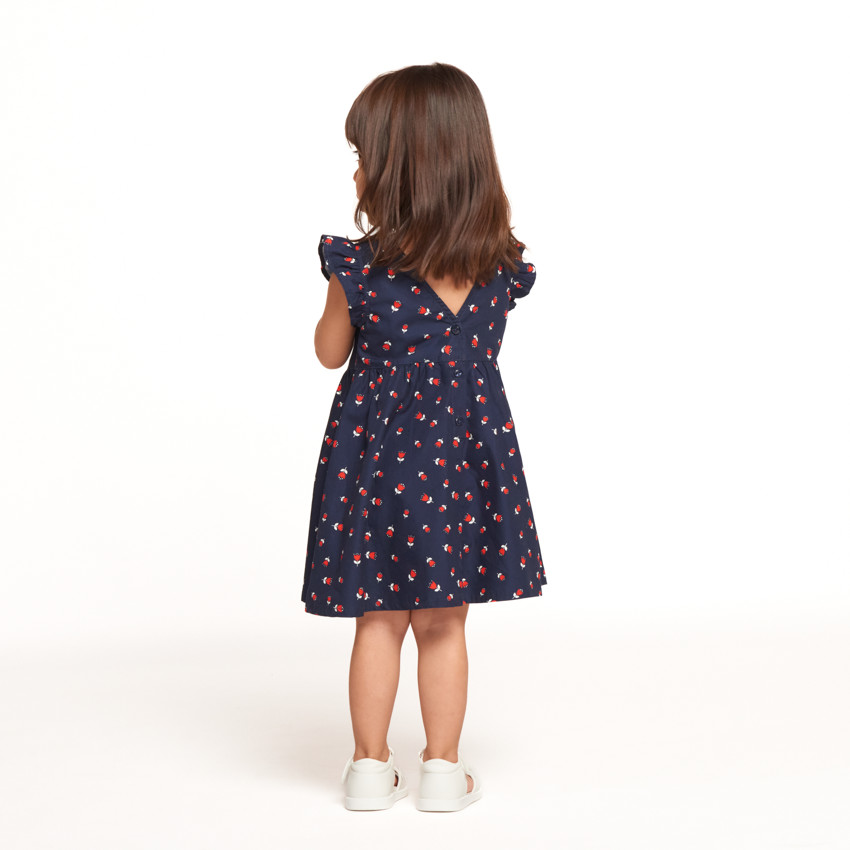 Robe manches courtes imprimé fleurs pour bébé fille 