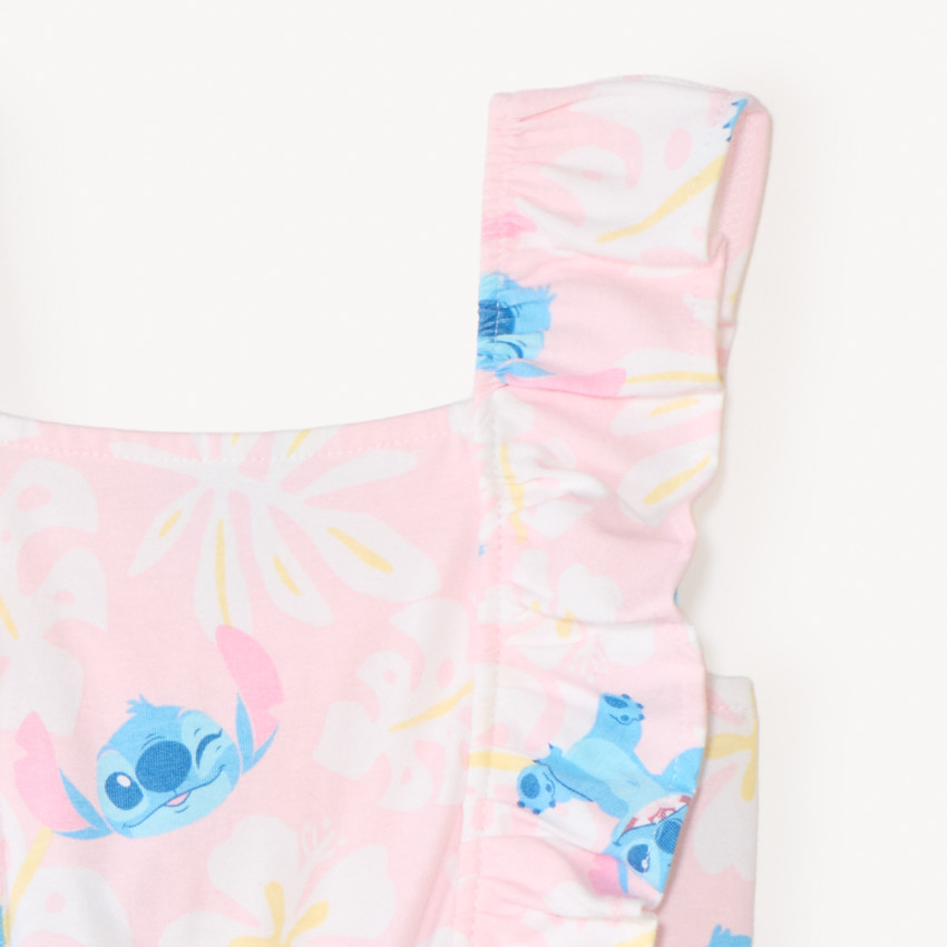 Combinaison courte imprimée Stitch Disney pour bébé fille 