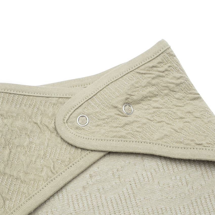 Lot de 2 bavoirs bandanas Soft Waves olive green 