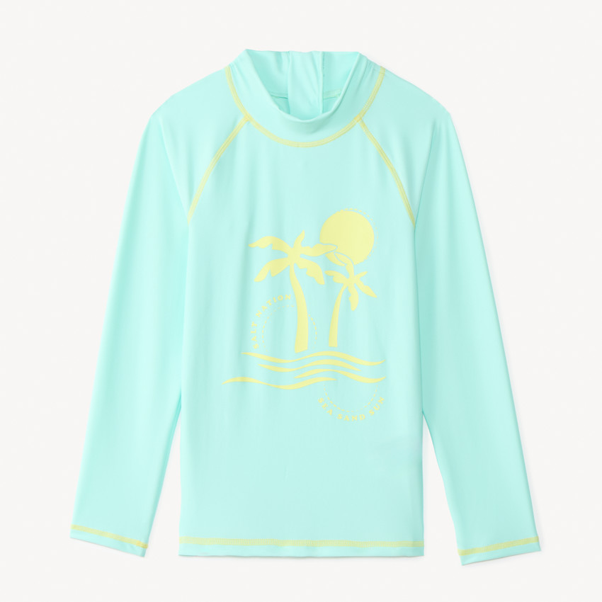 T-shirt manches longues anti-UV SPF 50+ palmiers pour garçon 