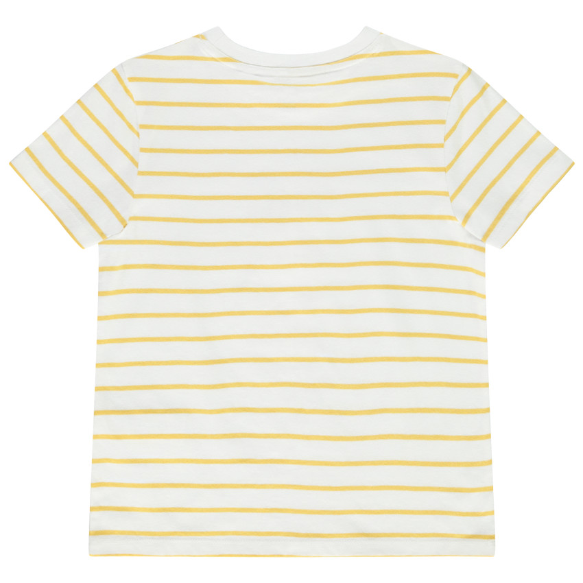 T-shirt manches courtes rayé avec print fantaisie pour garçon 