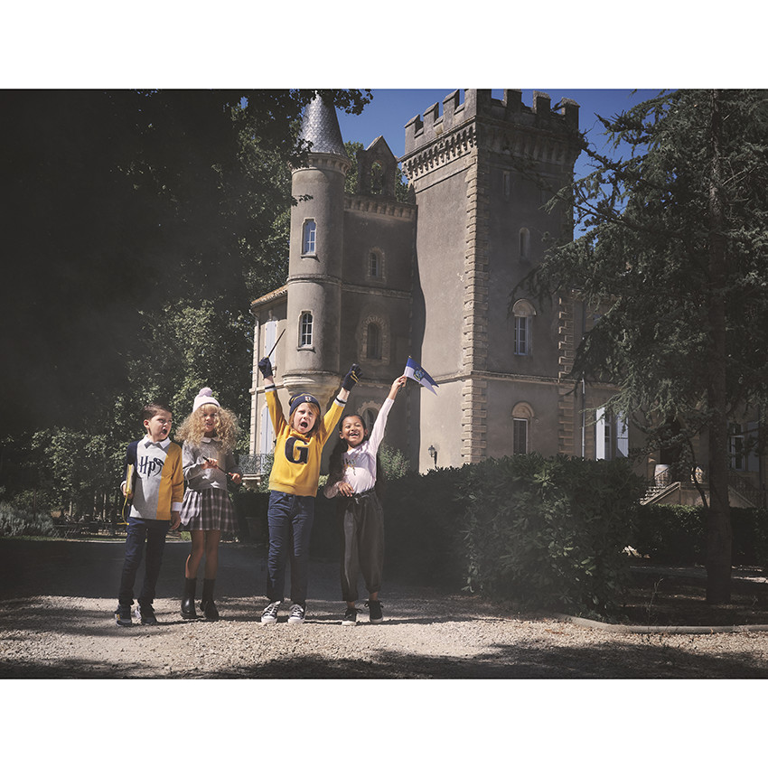Gants en tricot à rayures contrastées pour enfant garçon 