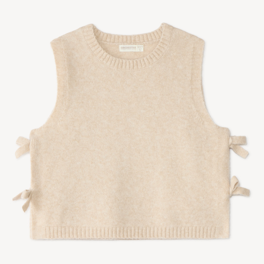 Pull court fille sans manches