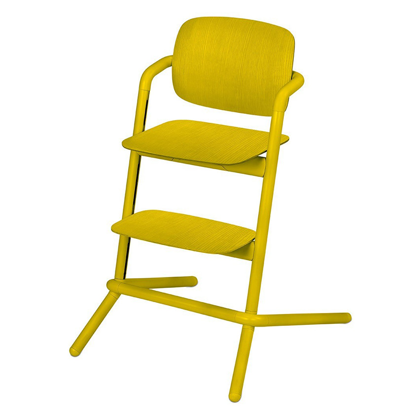 Chaise haute évolutive Lemo Wood - Canary Yellow 