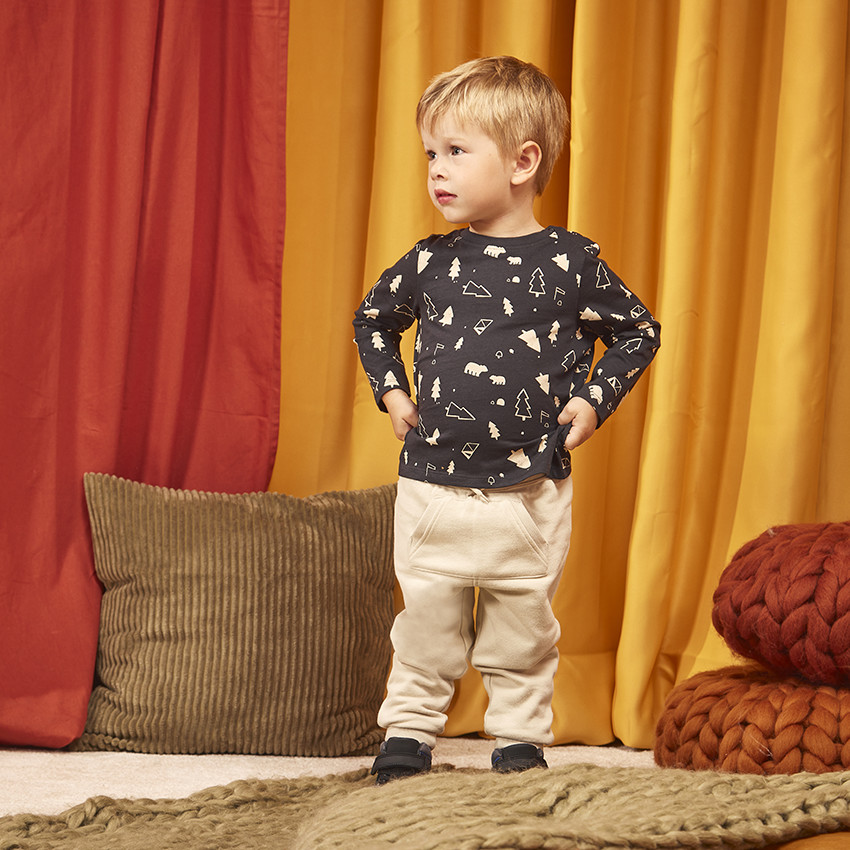 Ensemble 2 pièces imprimé forêt pour bébé garçon 