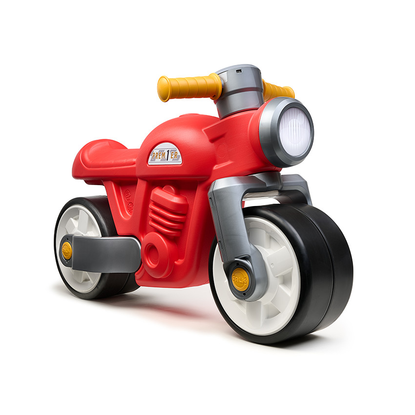 Porteur Moto Premier vintage à roues silencieuses rouge  