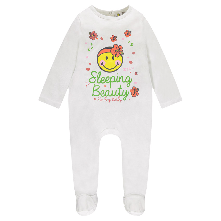 Dors-bien en jersey print Smiley 