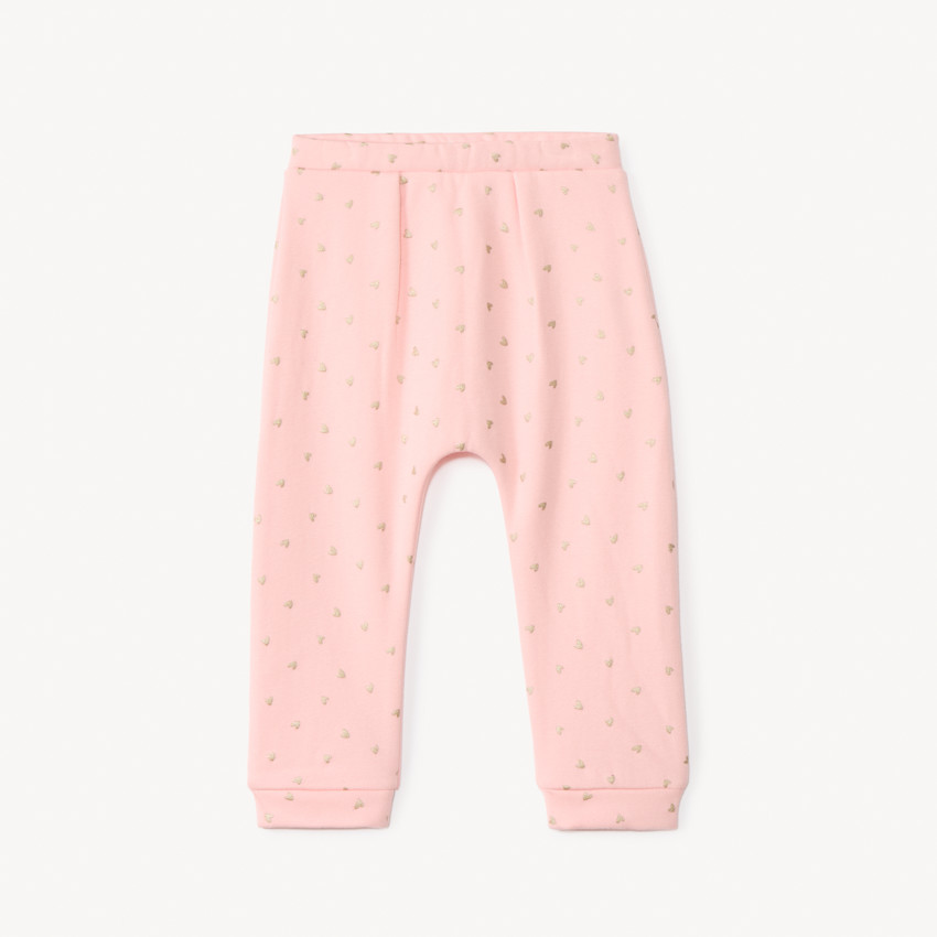 Pantalon de jogging imprimé cœurs pour bébé fille - Rose pâle