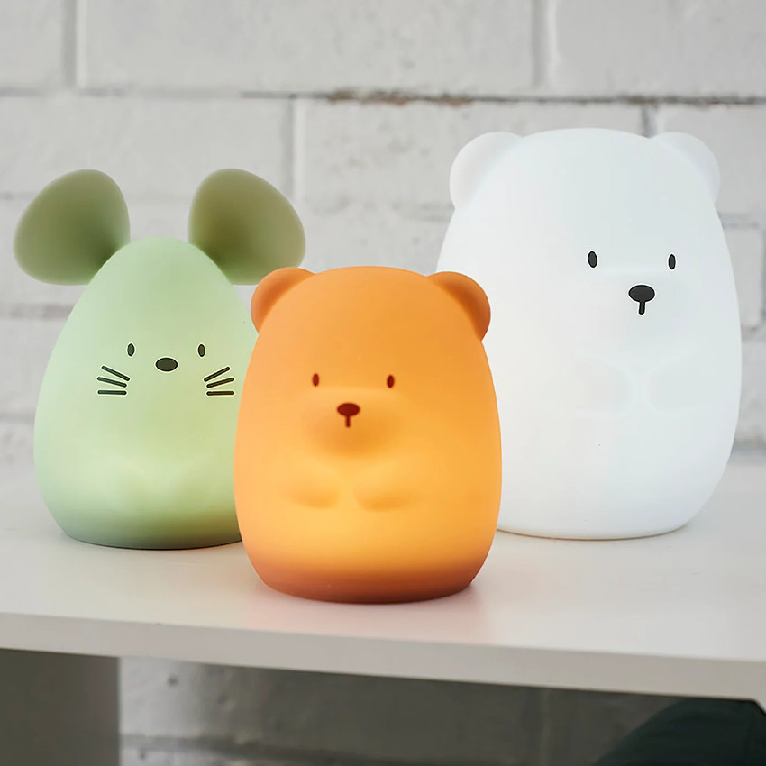 Veilleuse ours en silicone blanc - Blanc (Nattou) - Image 2