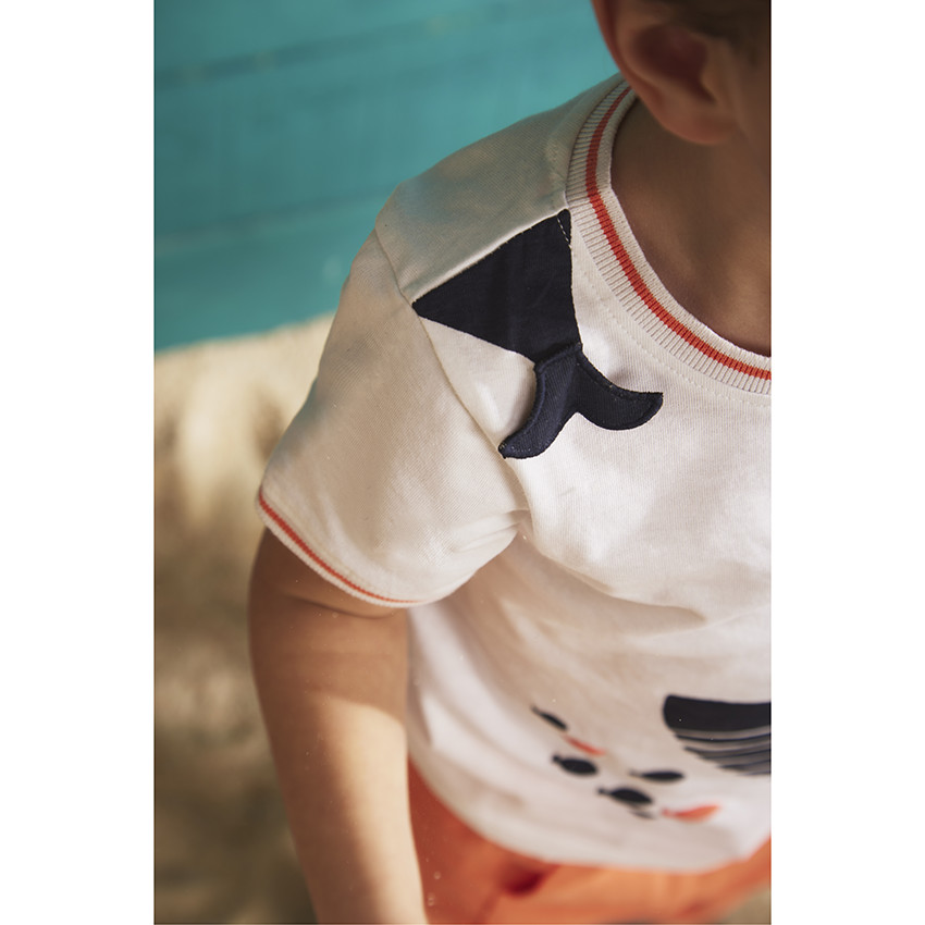 Ensemble 2 pièces en jersey print baleine pour bébé garçon 