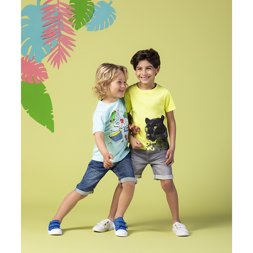 Bermuda en jean effet used 