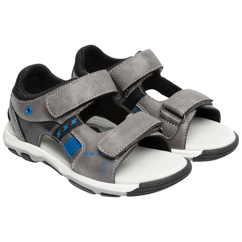 Sandales velcro contrastées pour garçon 