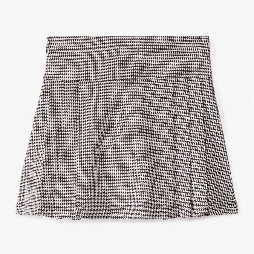 Jupe courte en pied de poule pour fille  