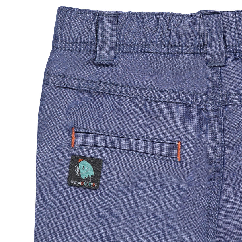 Ensemble tee-shirt manches longues printé et pantalon en chambray 