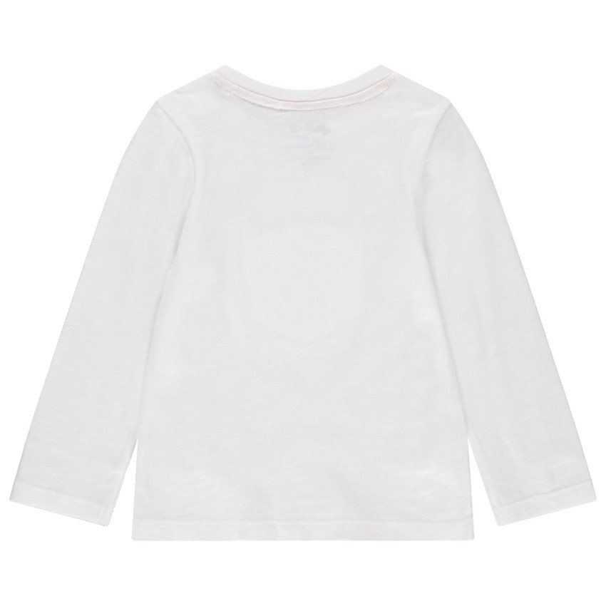 T-shirt manches longues en coton bio broderie Batman 