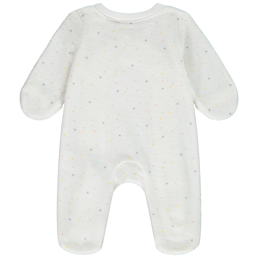 Dors-bien en velours avec broderies pour bébé prématuré 