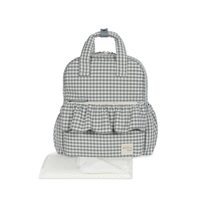 Sac à dos à langer Praliné Vichy - Matcha 