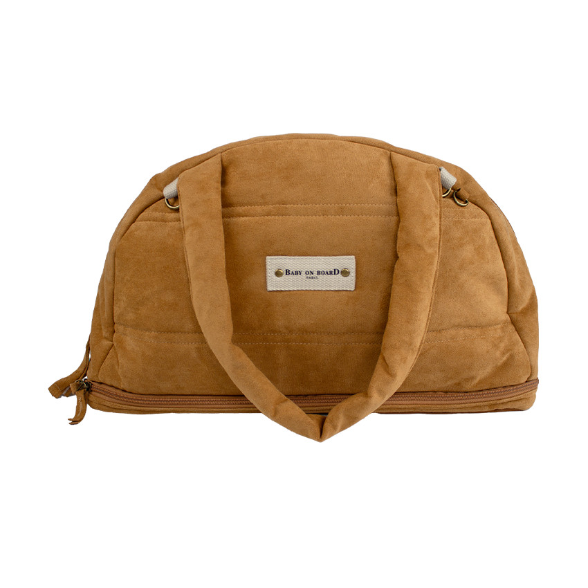 Sac à langer doudoune caramel