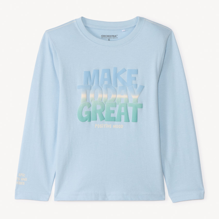 T-shirt manches longues puff printé pour garçon