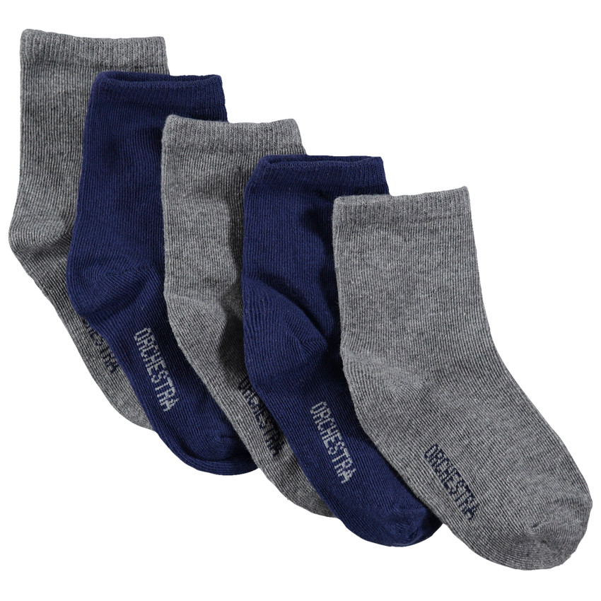 Lot de 5 paires de chaussettes unies 