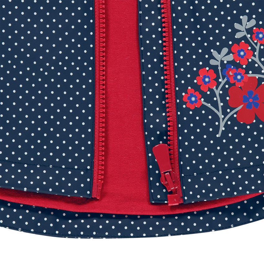 Coupe-vent à pois imperméable à capuche doublée jersey 