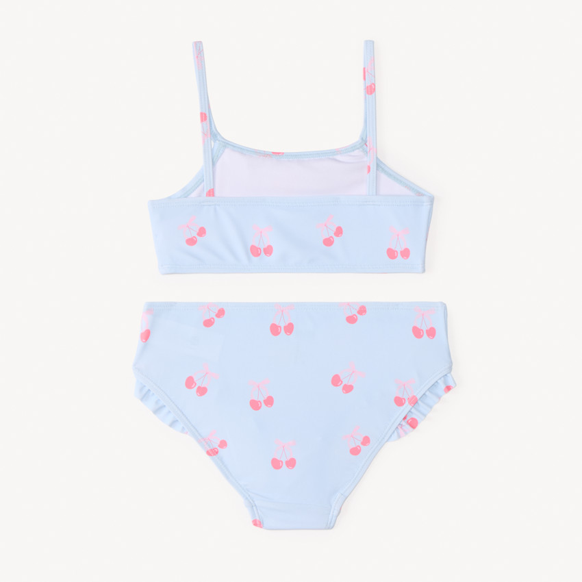 Maillot de bain 2 pièces motif cerise pour fille 