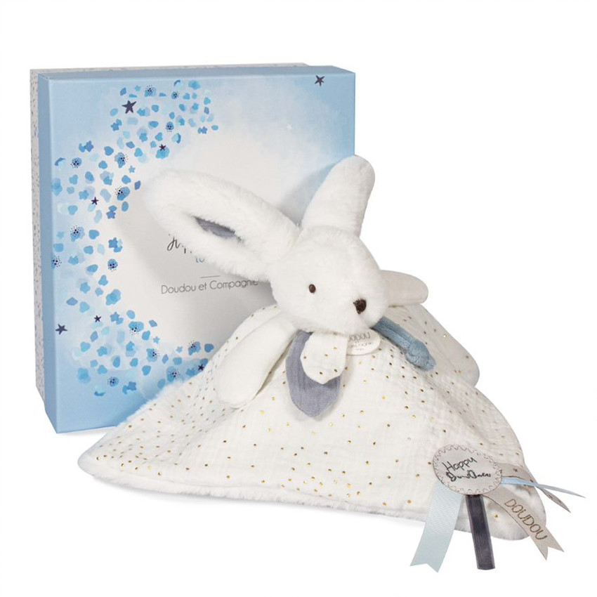 Doudou pompon blanc Happy Glossy - Blanc (Doudou Et Compagnie) - Image 2