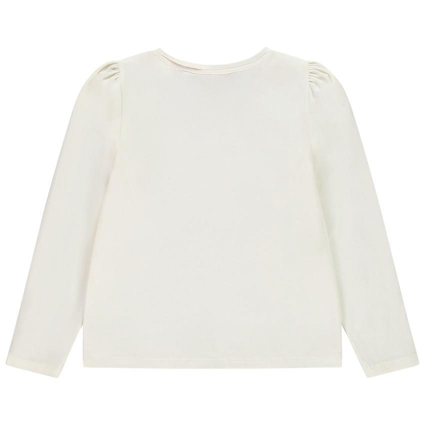 T-shirt manches longues avec motif étoile en résille et sequins pour fille 