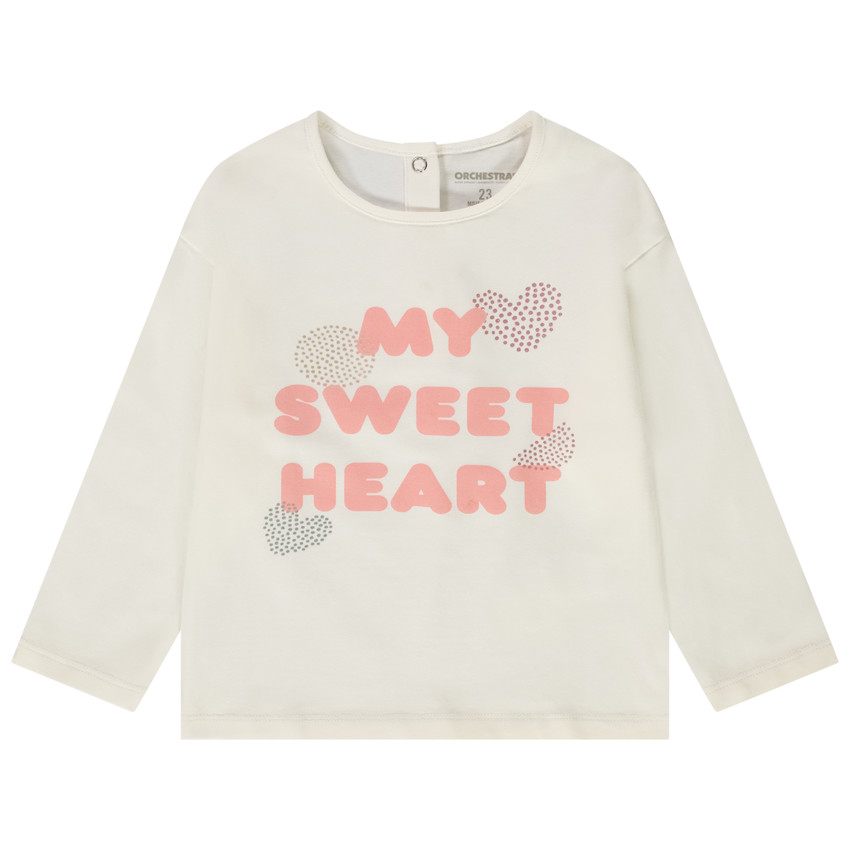 T-shirt manches longues print fantaisie pour bébé fille 