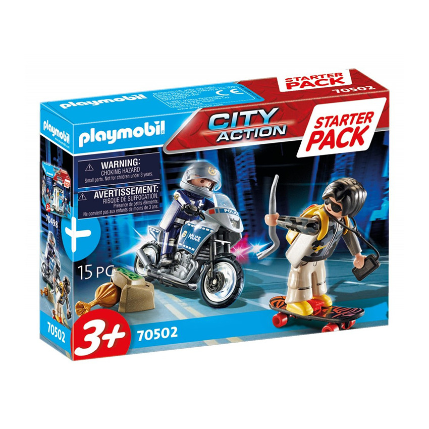 Starter Pack Motard de police et voleur 