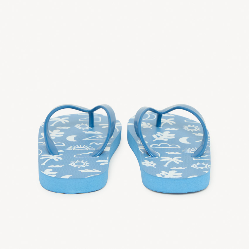 Tongs imprimé plage pour garçon avec lanière selon la pointure 