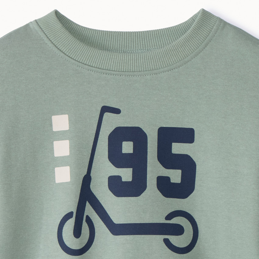 Sweat molleton oversize printé pour bébé garçon 