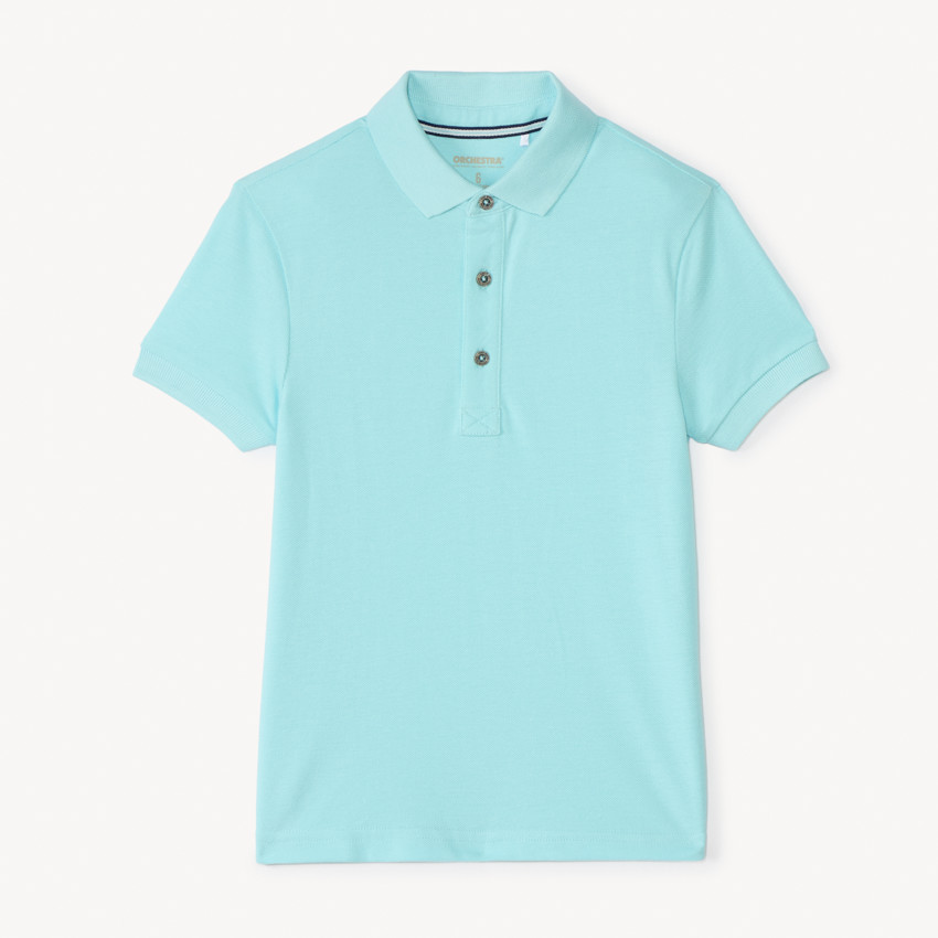 Polo manches courtes uni coton pour garçon