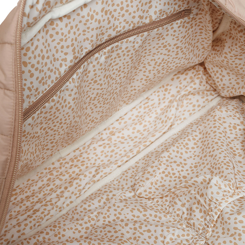 Sac à langer matelassé avec tapis Puffed Moos biscuit 