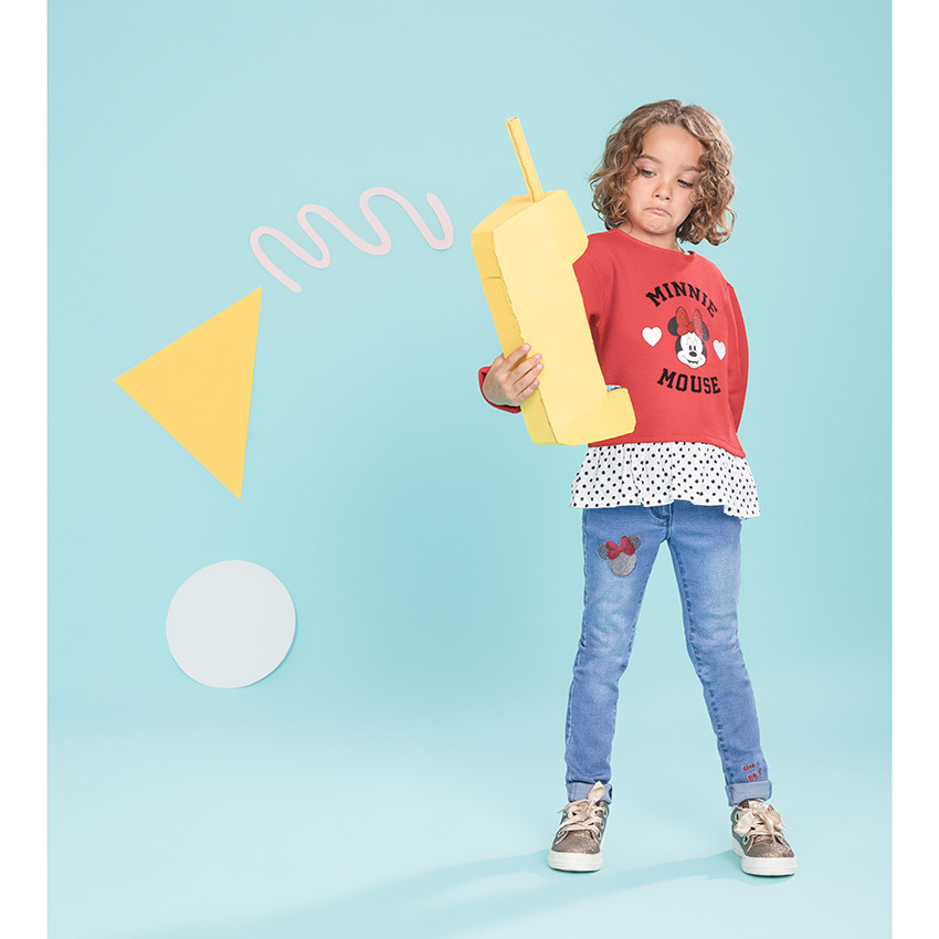 Sweat en molleton effet 2 en 1 print Minnie Disney à paillettes 