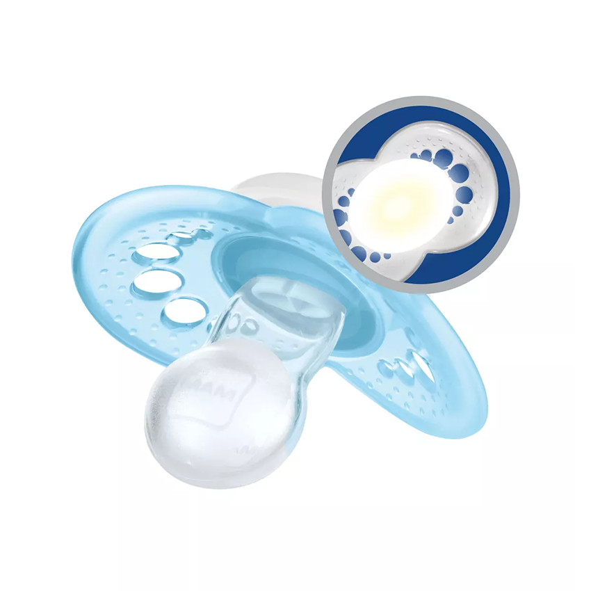 Lot de 2 sucettes silicone Original Nuit 18M+ animaux (modèle aléatoire) 