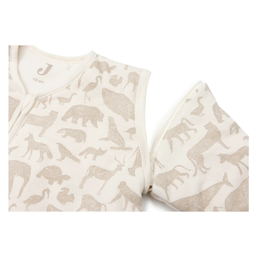 Gigoteuse manches amovibles 110 cm - Animals Nougat 